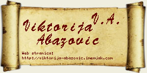 Viktorija Abazović vizit kartica